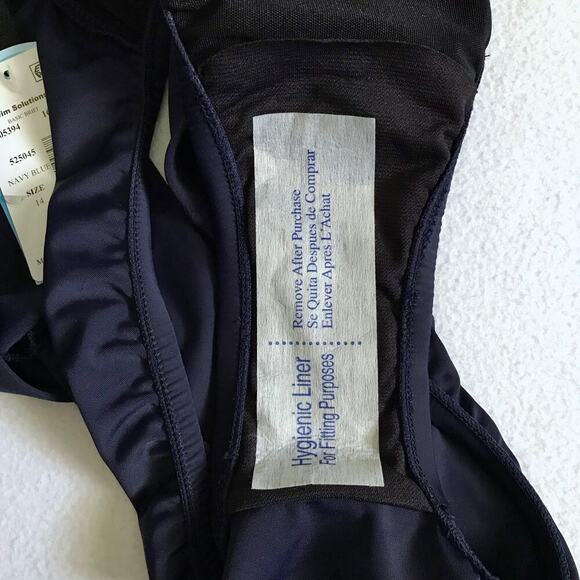 Swim Solutions NWT Navy Blue Swim Bottom Women 14 - Picture 5 of 8